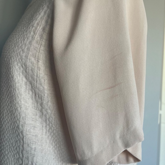 Vince Textured Phyton Pattern Cocktail Blush Pink Blouse Casual Top T-Shirt - Picture 8 of 14